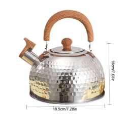 Whistling Tea Kettle 2L Tea Kettle For Camping Tea Kettle Loud Whistling Stainless Steel Teapot Anti-Hot Handle And Anti-Rust