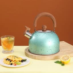 Whistling Tea Kettle 2L Tea Kettle For Camping Tea Kettle Loud Whistling Stainless Steel Teapot Anti-Hot Handle And Anti-Rust