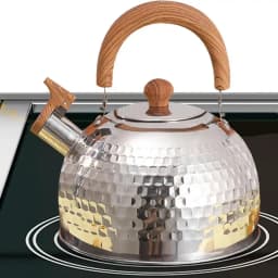 Whistling Tea Kettle 2L Tea Kettle For Camping Tea Kettle Loud Whistling Stainless Steel Teapot Anti-Hot Handle And Anti-Rust
