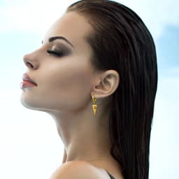 BONISKISS Hip Hop Rock Geometric Triangle Hoop Earrings Unisex Charm Stainless Steel Earrings Black Colors  Jewelry Gift