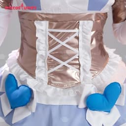 【Ready for Ship】Miccostumes Women's Stocking Angel Cosplay Costume Dress Set Wing with Fullset Accessories for Halloween