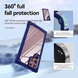 [6-in-1] for Samsung Galaxy S22 Ultra Case,2 Packs Camera Lens Protector + 3 Packs Soft Screen Protector,All-Round Protection