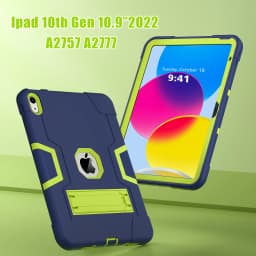 Case for iPad 10th Generation 10.9 inch 11" 12.9 2022, Heavy Duty Shockproof Rugged Protective Cover with Built-in Kickstand