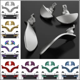 eXtremeRate Back Paddles for ps5 Edge Controller, Replacement Interchangeable 4PCS Metal Back Buttons - Metallic Silver