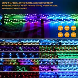 1/2 PCS 3FT Led Whip Light Led Car RGB Waterproof Bendable Remote APP Music Control LED Flagpole Lamp For SUV ATV UTV RZR