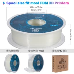 GEEETECH Glow PLA 1.75mm 1kg Glow in Dark for 3D Printing Night Light Luminous 8 Colors 3D Printer Material, Oversea Warehouse