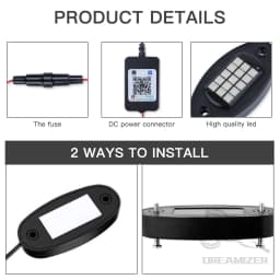 Car Underglow Light LED Underbody Remote APP Control RGB Neon Lights LED Rock Lights Auto Decorative Ambient Atmosphere Lamp