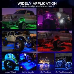 Car Underglow Light LED Underbody Remote APP Control RGB Neon Lights LED Rock Lights Auto Decorative Ambient Atmosphere Lamp