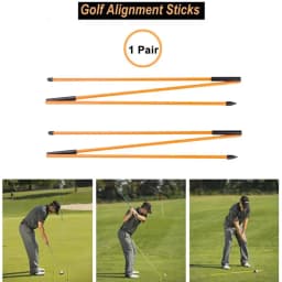 Golf Alignment Stick Trainer Three Parts Folding Direction Indicator Rod Golf Accessories Golf Learners Exercising Tool Supplies
