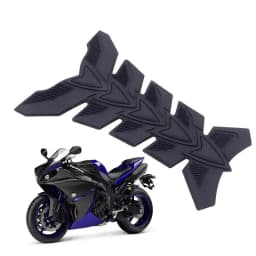 3D Stereo Motorcycle Fuel Tank Fishbone Sticker Self-Adhesive 3D Fishbone Pattern MotorBike Tank Pad Rubber Protector Decal