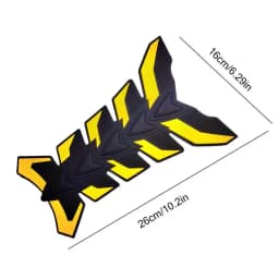 3D Stereo Motorcycle Fuel Tank Fishbone Sticker Self-Adhesive 3D Fishbone Pattern MotorBike Tank Pad Rubber Protector Decal