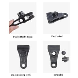 Shark Tent Clips Portable Tarps Clips With Lock Grips Versatile Clamps Outdoor Activities Accessories For Camping Sailing