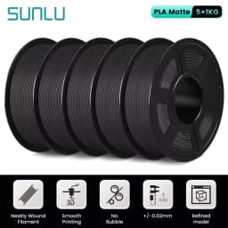 SUNLU PLA/PLA+/PETG/SILK/PLA Matte/ PLA Meta Filament 5KG 1KG/ Roll 1.75mm +/-0.02MM 3D Printer Filament Neatly Wound Filament