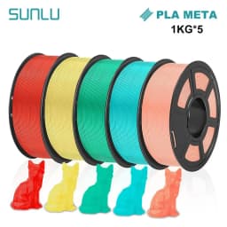 SUNLU PLA/PLA+/PETG/SILK/PLA Matte/ PLA Meta Filament 5KG 1KG/ Roll 1.75mm +/-0.02MM 3D Printer Filament Neatly Wound Filament