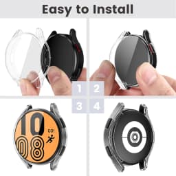 Case for Samsung Galaxy watch 6 44mm 40mm 4/5 Accessories TPU bumper Screen protector all-around Shell film Galaxy watch 6 cover