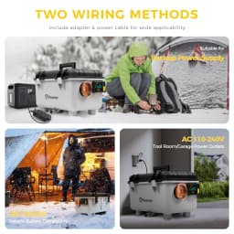 8KW Toolbox Diesel Air Heater 12V/24V/220V Bluetooth APP LCD Display Constant Temperature Ventilation For RV Camping Garage