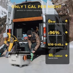 8KW Toolbox Diesel Air Heater 12V/24V/220V Bluetooth APP LCD Display Constant Temperature Ventilation For RV Camping Garage
