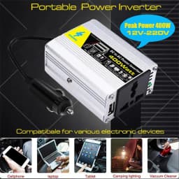 Pure Sine Wave Inverter 12V To 220V 400W DC To AC Voltage Converter Car Power Inverter Outdoor Solar Inverter Truck Auto Charger