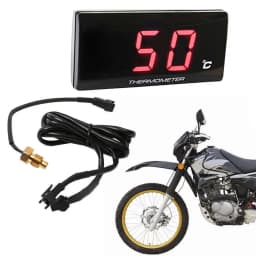 Motorcycle Water Temperature Meter Gauge Water Temperature Thin Meter Accessory With LED Light For Racing Cars Racing Scooter