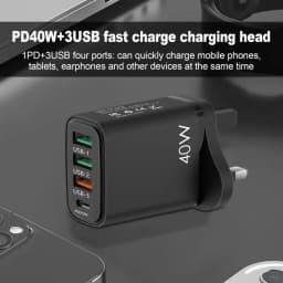 USB Charger Block 40W Fast Charging Station 4 Ports Portable Fast Charger Block 4 Ports USB Wall Charger Adapter For Smartphone