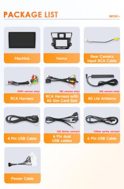 Hizpo Android 14 For Toyota Highlander 2 XU40 2007-2013 Car Radio Multimedia Video Player Navigation Stereo GPS No 2din DVD 6115