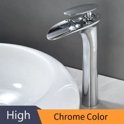 Basin Faucets Modern White Bathroom Faucet Waterfall Faucets Single Hole Cold and Hot Water Tap Basin Faucet Mixer Taps 855924