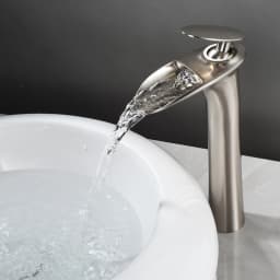 Basin Faucets Modern White Bathroom Faucet Waterfall Faucets Single Hole Cold and Hot Water Tap Basin Faucet Mixer Taps 855924