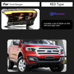 AKD Head Lamp for Ford Ranger LED Headlight 2016-2020 Headlights Ranger DRL Turn Signal High Beam Angel Eye Projector Lens