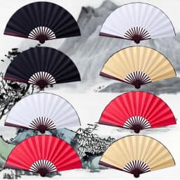 Chinese Style Black Vintage Hand Fan Folding Fans Dance Wedding Party Favor Chinese Dance Partys Folding Fans