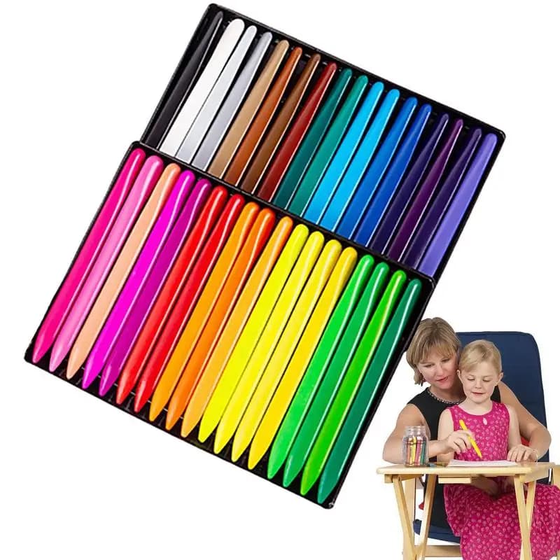 Triangular Crayon Organic Pencil Safe Non-toxic Easy To Hold Triangular Correction Coloring Pencil For Students Children Art