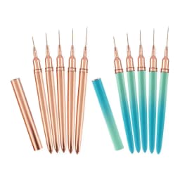 Nail Art Liner Brushes 5 Pcs Striping Nail Art Brushes Fine Liner Brush 5/8/13/20/25mm Detail Drawing Brush Painting Art Design