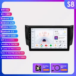 Hizpo Car Auto Radio GPS For Nissan Sylphy B17 Sentra 2013 2014 2015 2016 2017 2018 Head Unit Android Navigation Player Stereo
