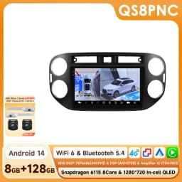 Hizpo AI Voice Android Auto Radio for VW Volkswagen Tiguan 1 NF 2006 2008-2016 4G Car Multimedia GPS 2din Wireless CarPlay 6115