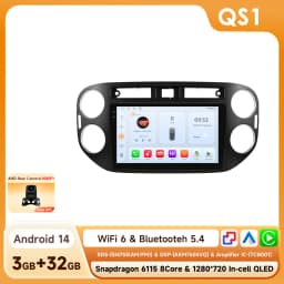 Hizpo AI Voice Android Auto Radio for VW Volkswagen Tiguan 1 NF 2006 2008-2016 4G Car Multimedia GPS 2din Wireless CarPlay 6115