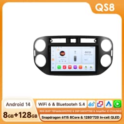 Hizpo AI Voice Android Auto Radio for VW Volkswagen Tiguan 1 NF 2006 2008-2016 4G Car Multimedia GPS 2din Wireless CarPlay 6115