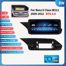 10.25"Android 13 Autoradio 2din Carplay For Mercedes Benz W212 E-Class E200 E230 E260 E300 S212 NTG 4.0 4.5 5.0 Multimedia Audio