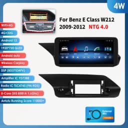 10.25"Android 13 Autoradio 2din Carplay For Mercedes Benz W212 E-Class E200 E230 E260 E300 S212 NTG 4.0 4.5 5.0 Multimedia Audio