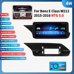 10.25"Android 13 Autoradio 2din Carplay For Mercedes Benz W212 E-Class E200 E230 E260 E300 S212 NTG 4.0 4.5 5.0 Multimedia Audio