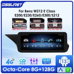 10.25"Android 13 Autoradio 2din Carplay For Mercedes Benz W212 E-Class E200 E230 E260 E300 S212 NTG 4.0 4.5 5.0 Multimedia Audio