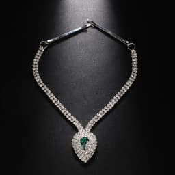 StoneFans Green Forehead Chain for Women Headband Hair Jewelry Accessories Crystal Wedding Headwear Tiara Headpiece Fashion Gift