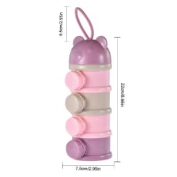 Cartoon Style Fruits Portable Baby Food Storage Box Multiple Openings Cereal Cartoon Infant Milk Powder Toddle Snack Container