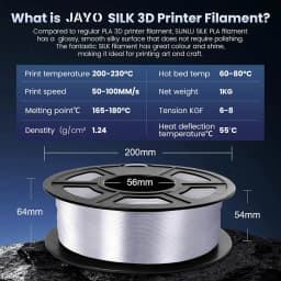 JAYO SILK PLA + Filament 1.75mm SILK PLA Plus Filament 1.1KG Smooth Silky Shiny Surface 3D Filament Fit For FDM Printers