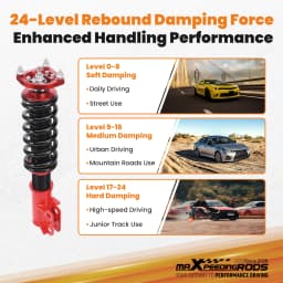 Coilovers 24 Way Damper Struts & Rear Control Arms Kit for Ford Mustang 94-04 Adjustable Damping Shock Absorbers Kit