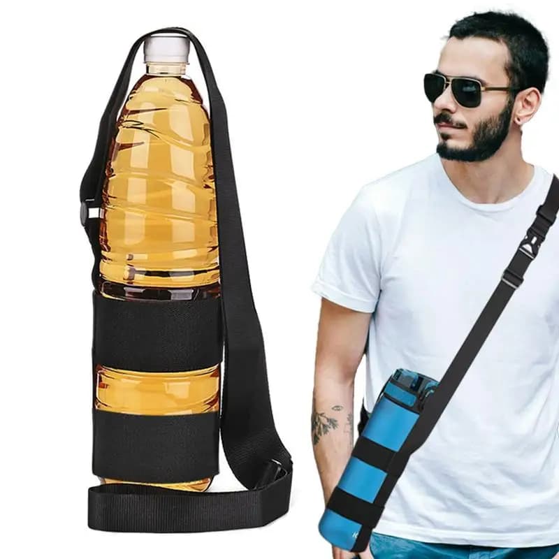 Water Bottle Carrier Holder Universal Hands Free Sling Strap For Bottles Outdoor Activities Supplies For Mountaineering Hiking