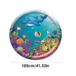 Water Sensory Play Mat For Cats Summer Pet Bed Water Play Mat Inflatable Water Play Mat Pet Cooling Bed Round Water Sensory Pad