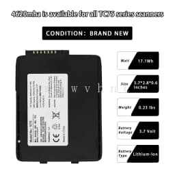 1/10pcs For Zebra Symbol TC70 TC75 TC77 Scanner Battery 82-171249-02 BT-000318-01