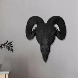 Devils Goat Baphomet Statue Resin Baphomet Head and Hands Statue Gothic Satanic Goat Ornament Religious Sculpture Ornament