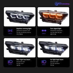 Car Lights for Ford Mustang LED Headlight 2015-2017 Mustang Head Lamp Drl Projector Lens Automotive Accessories