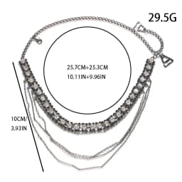 Stonefans Black Layered Shoulder Strap Luxury for Dress Decorative Body Accessories Rave Bikini Shoulder Chain for Women Jewelry