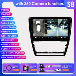 Hizpo Android 13 Car Radio For Skoda Octavia 2 A5 2008 - 2013 Multimedia Player Navigation GPS 2 Din Carplay Stereo Speaker RDS